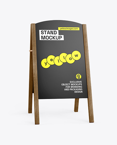 Wooden Stand Mockup