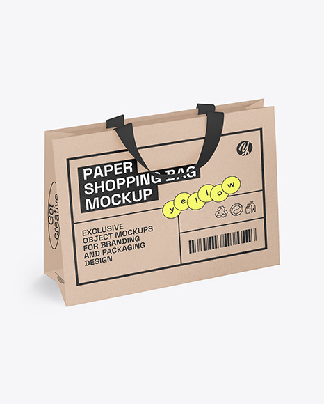 Krafts Paper Shopping Bag Mockup