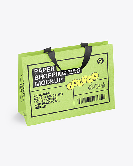 Textured Paper Shopping Bag Mockup