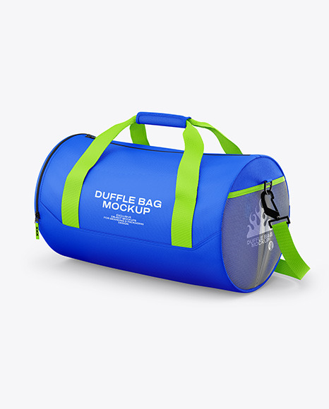 Duffle Bag Mockup - Half Side View