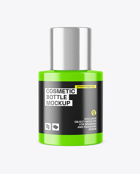 Glossy Cosmetic Bottle Mockup