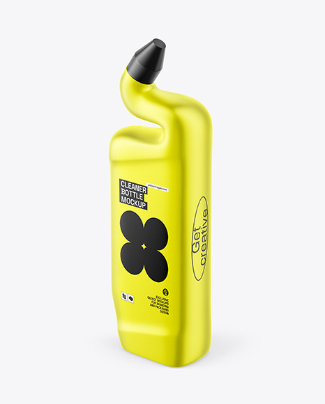 Matte Metallic Cleaner Bottle Mockup