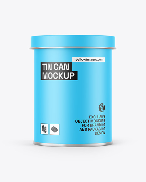 Matte Tin Can Mockup