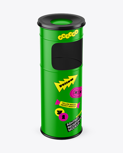 Matte Gallon Ashtray Receptacle Mockup