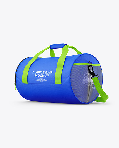 Duffle Bag Mockup - Half Side View