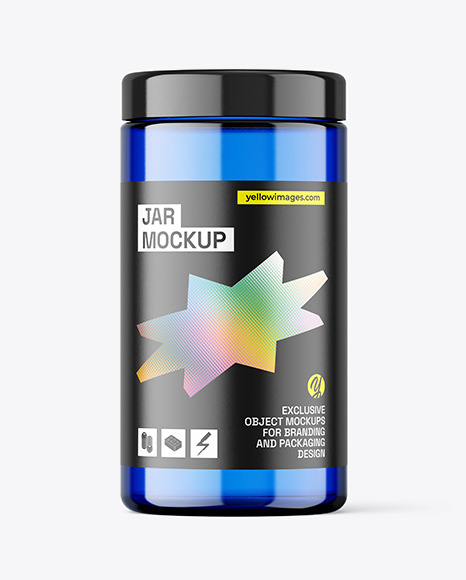 Blue Jar Mockup
