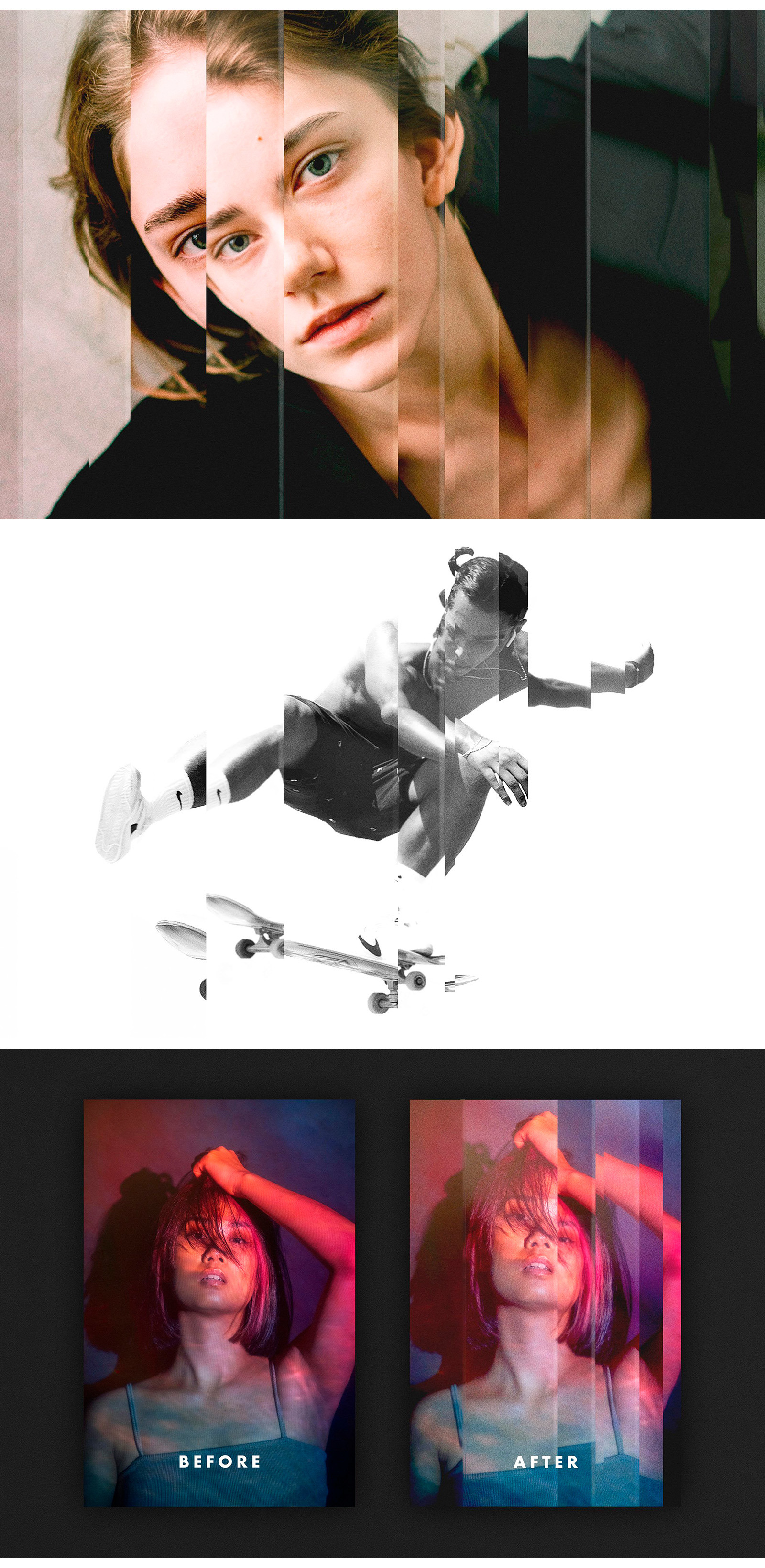 Mirror Distortion Photo Effect on Yellow Images Creative Store