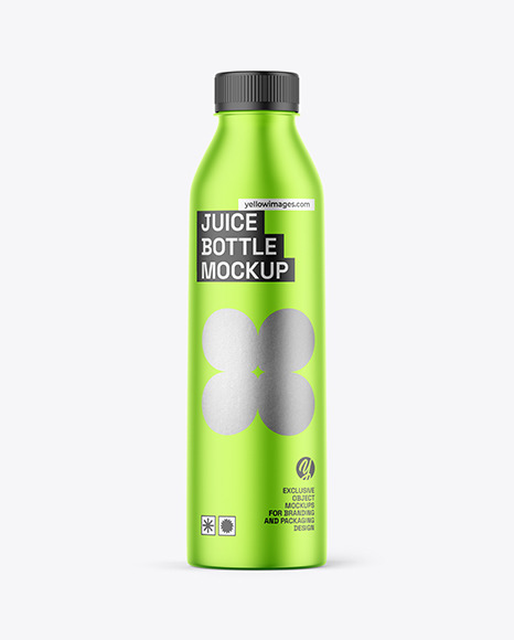 Metallic Juice Bottle Mockup