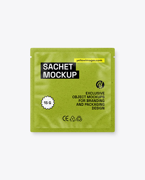 Kraft Square Sachet Mockup