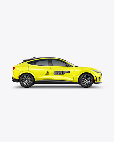 Electric Crossover SUV Mockup - Side View