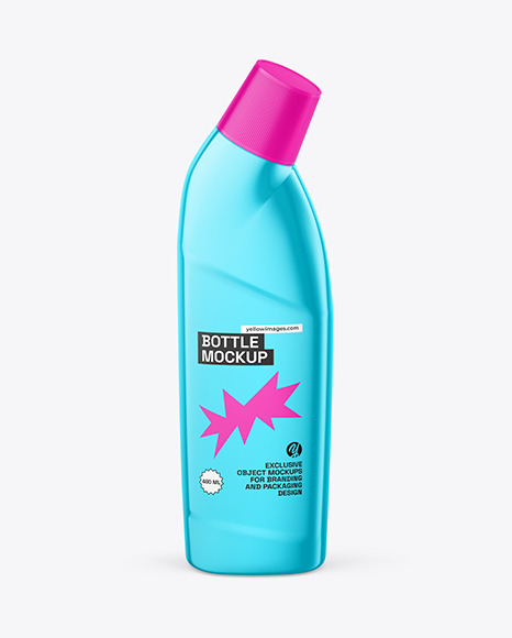 Glossy Metallic Bottle Mockup