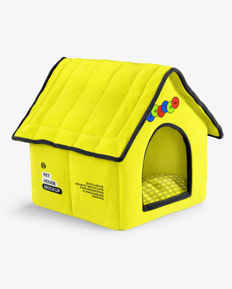 Pet House Mockup - Half Right View