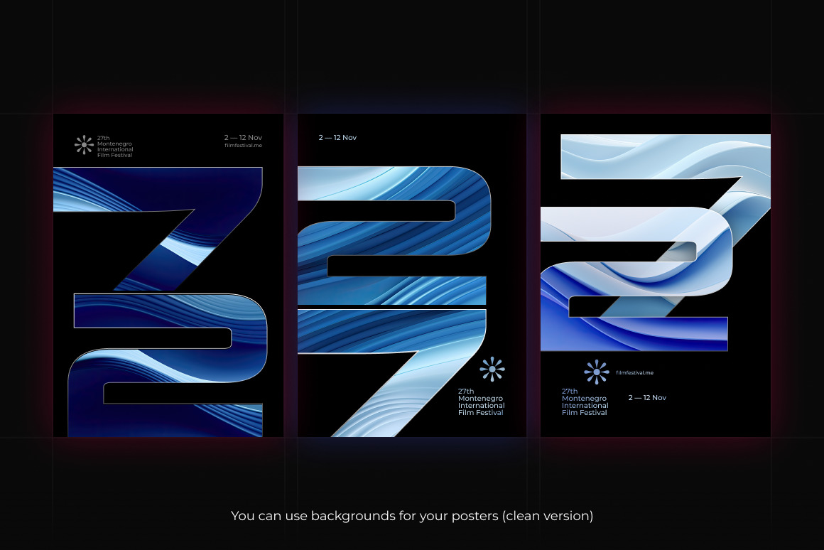 Digital Wave Background Set Digital Wave Background Set
