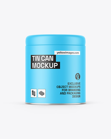 Matte Tin Can Mockup