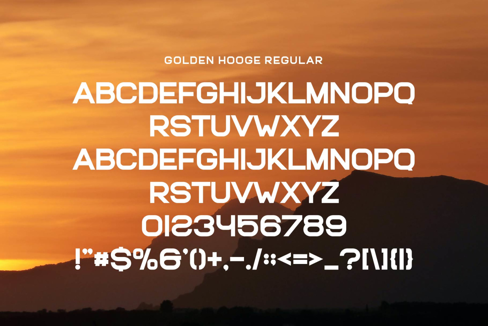 Golden Hooge Font Golden Hooge Font