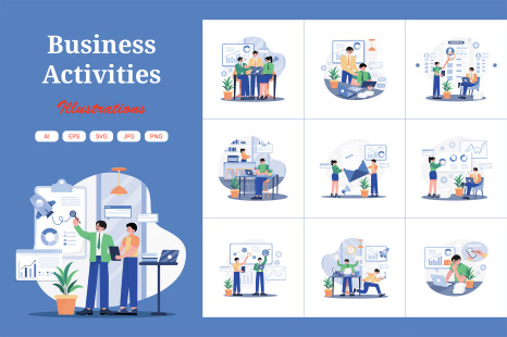 M680_Business Activities Illustration Pack
