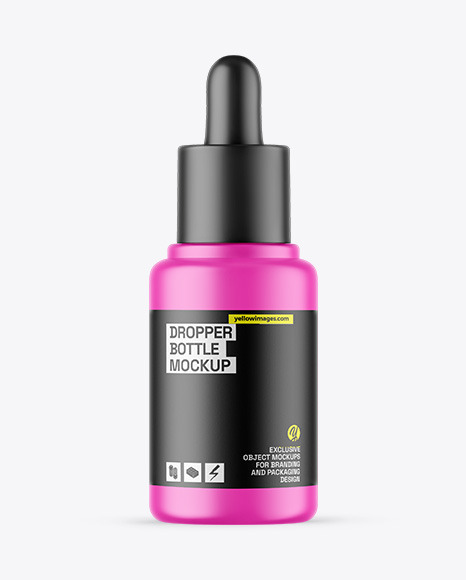 Matte Dropper Bottle Mockup