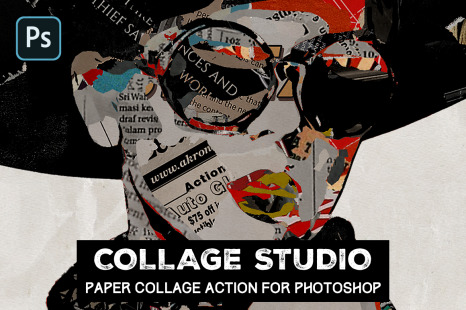 Collage Studio Paper Collage Effect Action