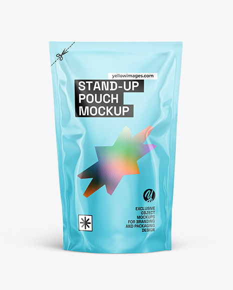 Glossy Stand-up Pouch Mockup