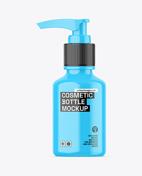 Glossy Cosmetic Pump Bottle Mockup