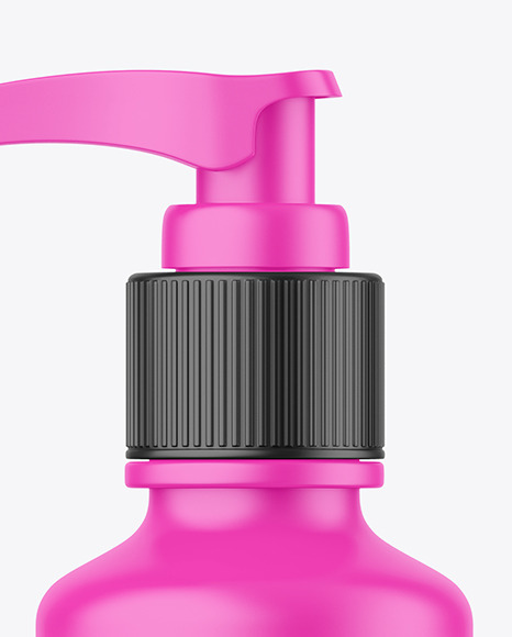 Matte Cosmetic Pump Bottle Mockup - Free Download Images High Quality