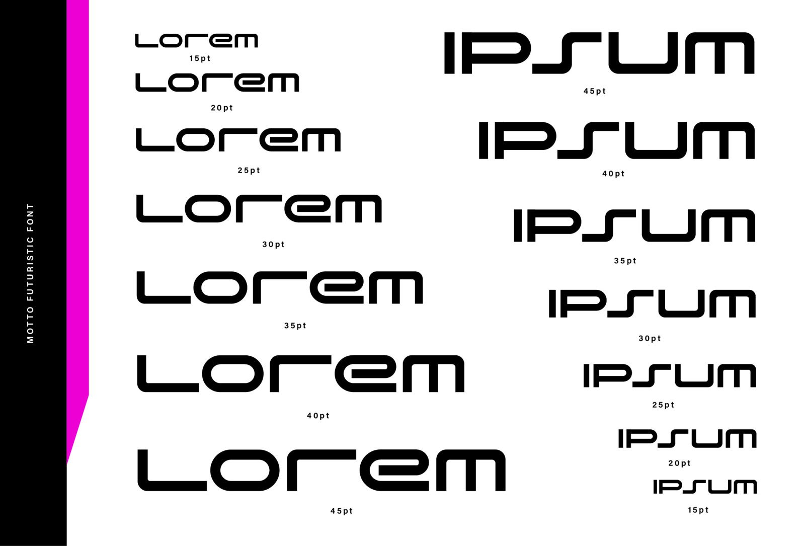 Motto - Futuristic font Motto - Futuristic font