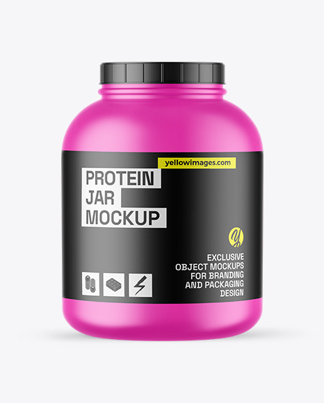 Matte Protein Jar Mockup