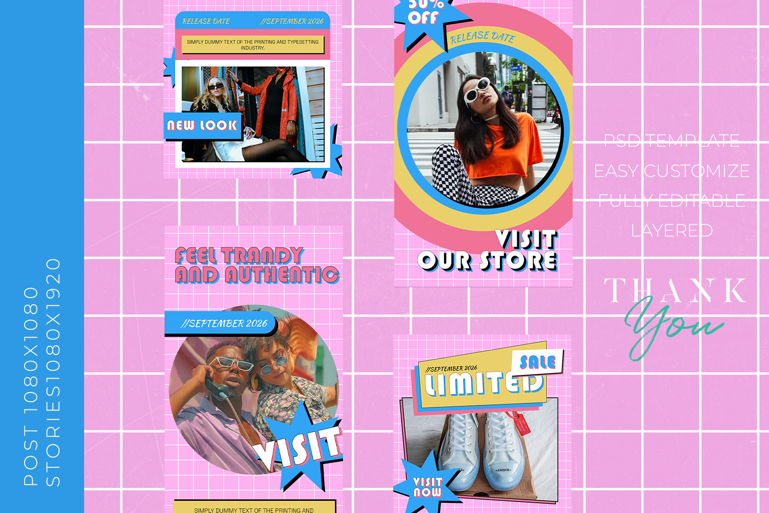 Retro 90s Instagram Template - YOKEND Retro 90s Instagram Template - YOKEND