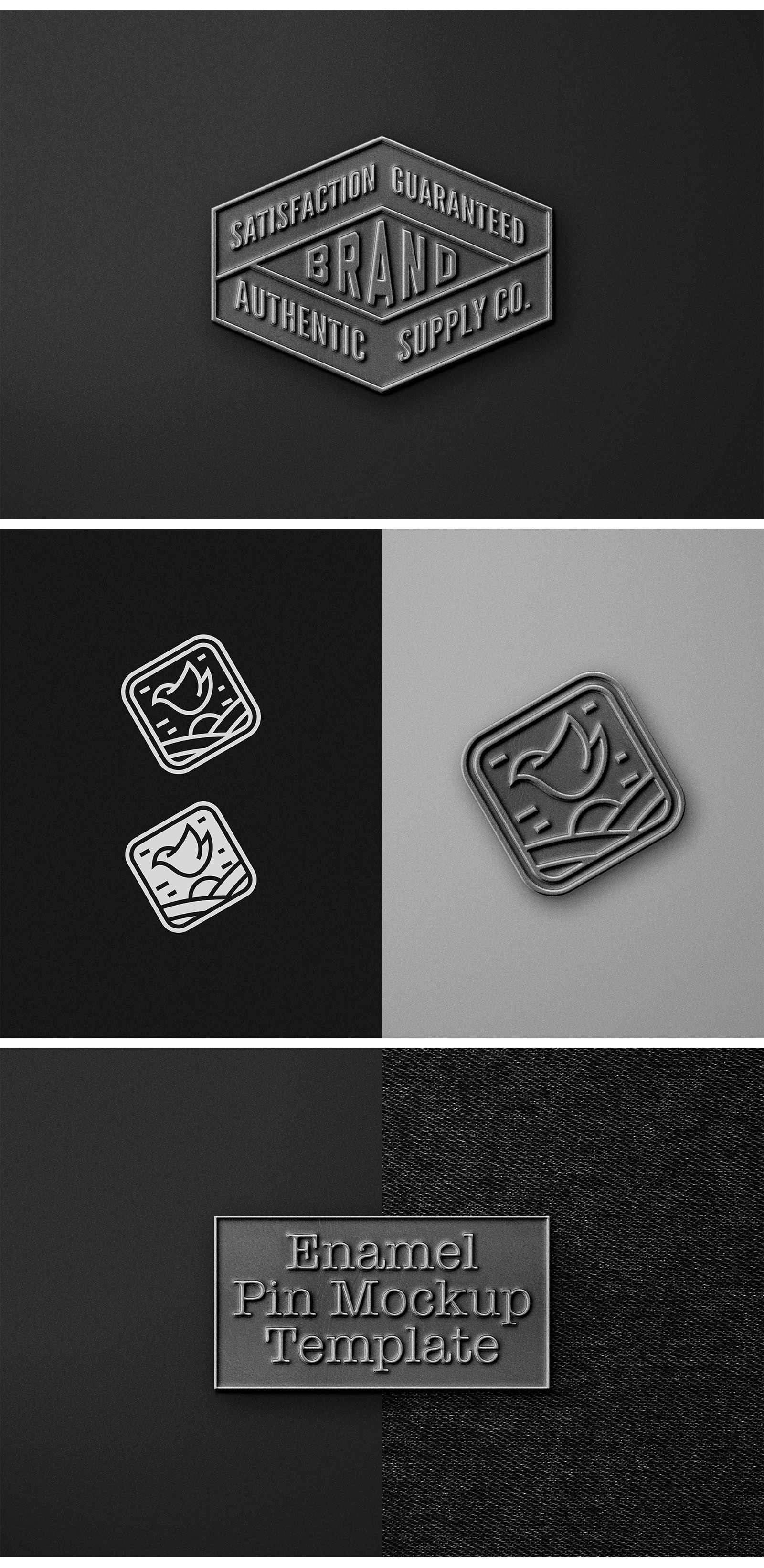 Silver Pin Badge Mockup Silver Pin Badge Mockup