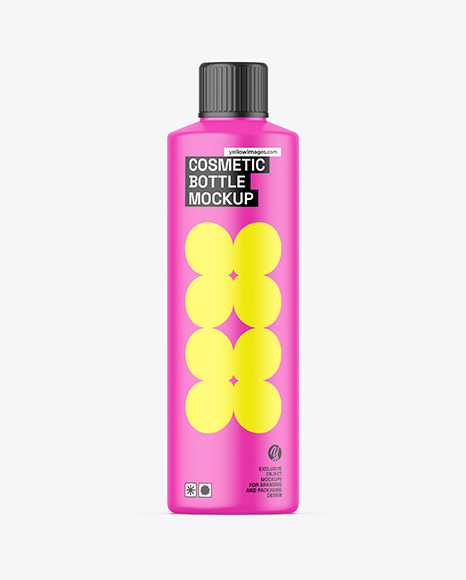 Matte Plastic Bottle Mockup