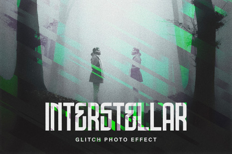 Interstellar Glitch Photo Effect