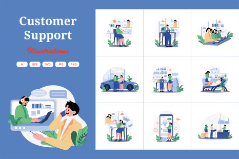 M632_Customer Support Illustration Pack