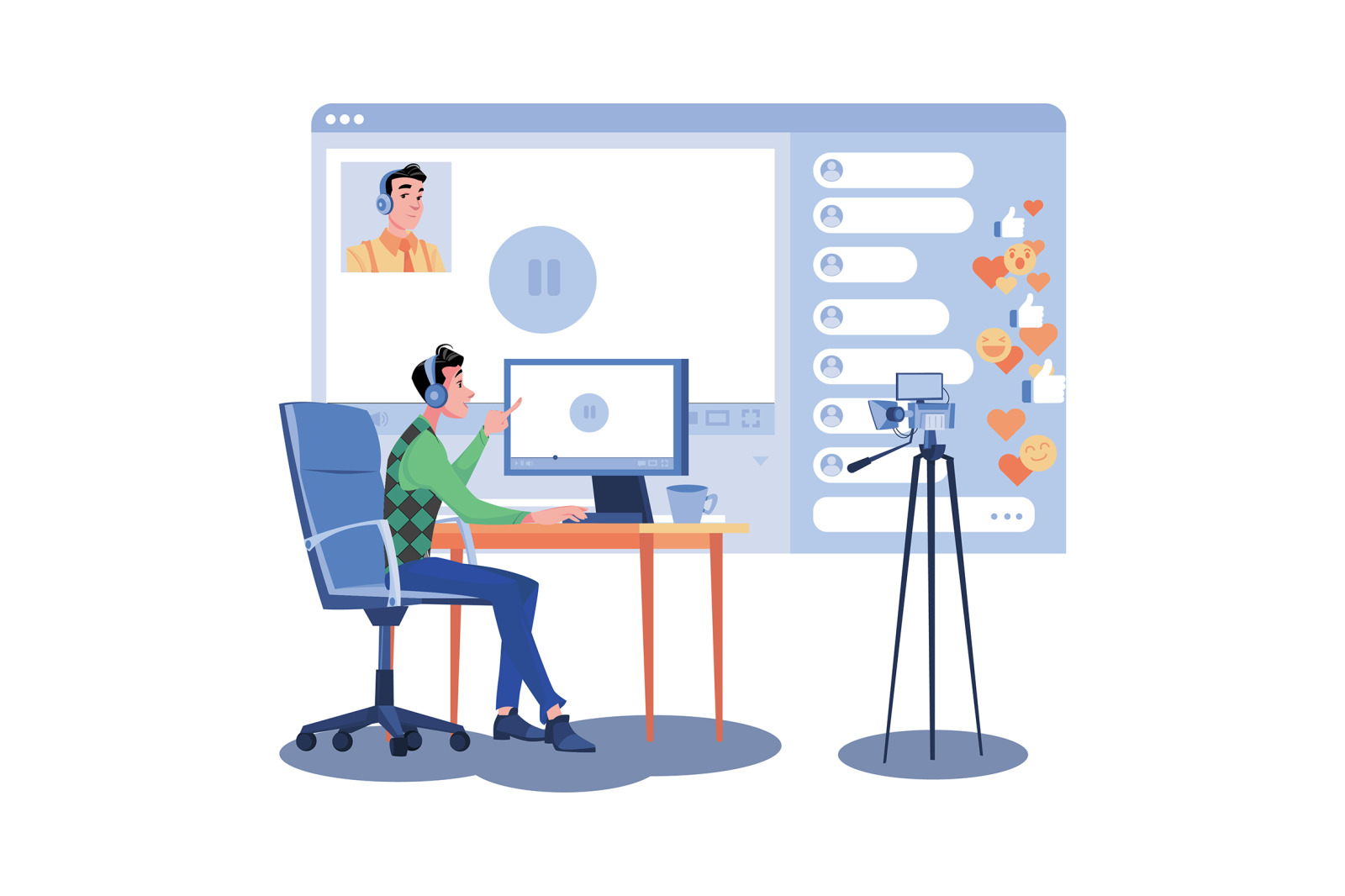 M705_Video Streaming Illustration Pack M705_Video Streaming Illustration Pack