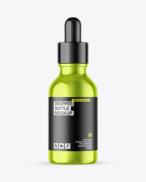 Metallic Dropper Bottle Mockup