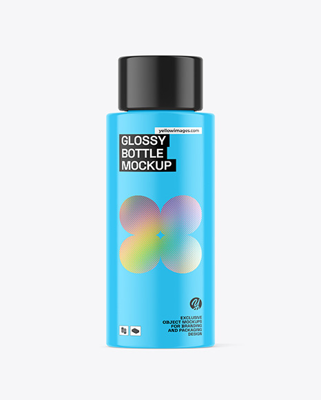 Glossy Plastic Bottle Mockup