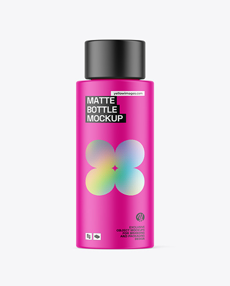 Matte Plastic Bottle Mockup