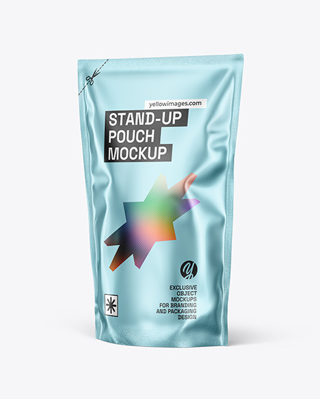 Metallic Stand-up Pouch Mockup