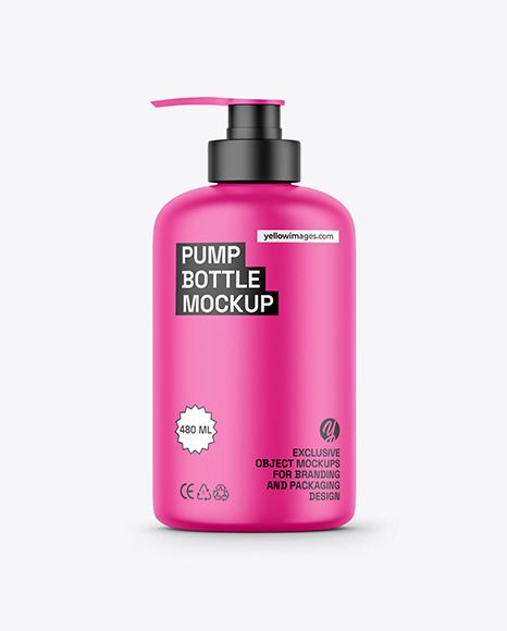 Matte Pump Bottle Mockup