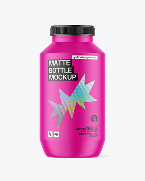 Matte Plastic Bottle Mockup