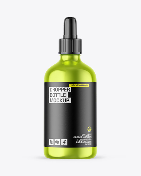 Metallic Dropper Bottle Mockup
