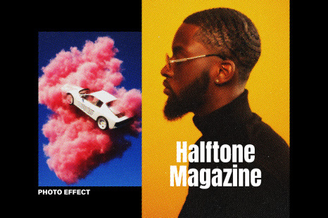 Old Magazine Halftone Poster Effect