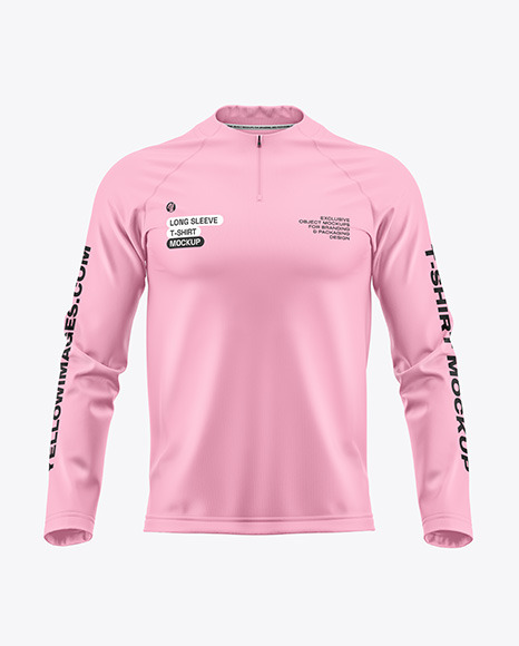 Men’s Raglan Long Sleeve T-Shirt Mockup - Front View