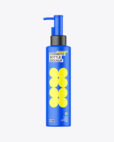 Matte Cosmetic Pump Bottle Mockup