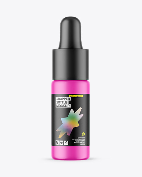 Matte Dropper Bottle Mockup