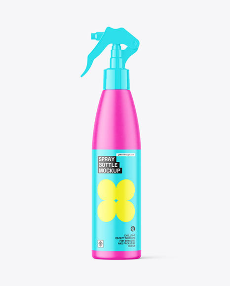 Matte Plastic Spray Bottle Mockup