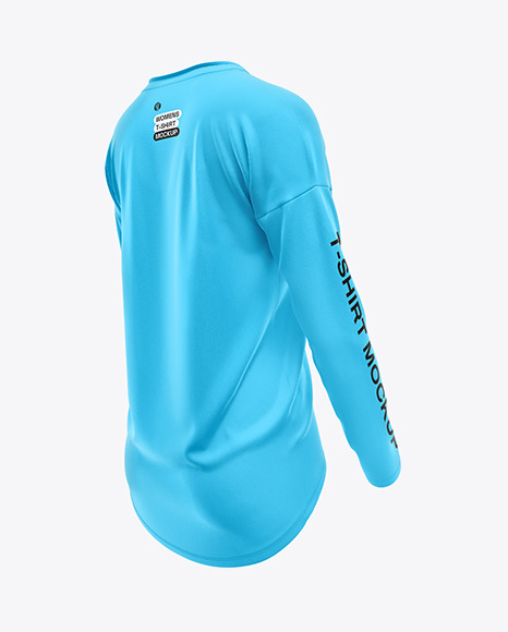 Women&#039;s Oversized Long Sleeve T-Shirt Mockup
