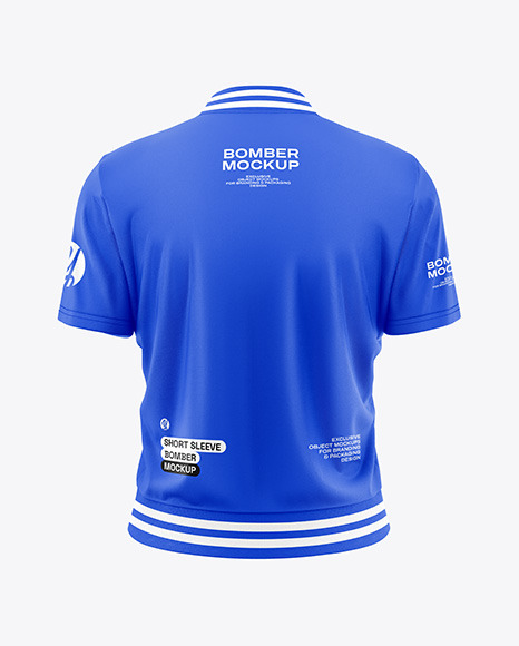 Women’s Short Sleeve Bomber Jacket Mockup - Back View