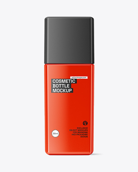 Glossy Cosmetic Bottle Mockup