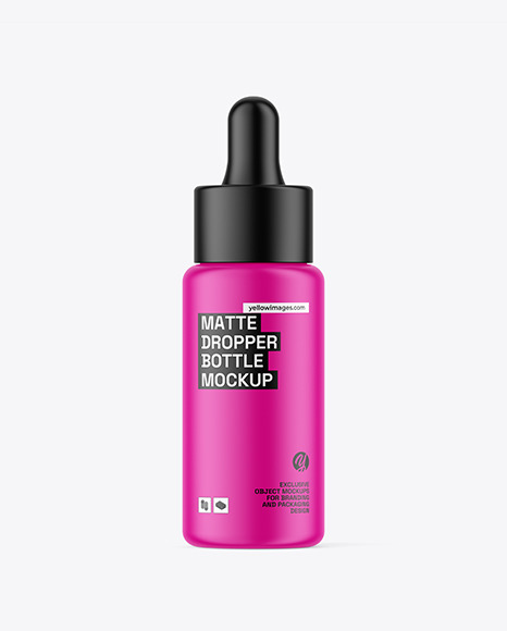 Matte Dropper Bottle Mockup