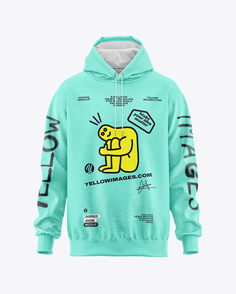 Oversize Hoodie Mockup - Front View
